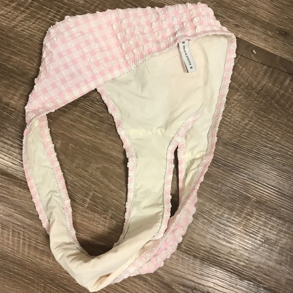 Solid And Stripes Large Bikini Bottom Never Worn - image 4